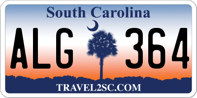 SC license plate ALG364