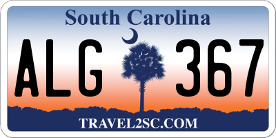 SC license plate ALG367