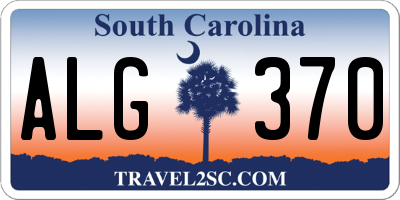 SC license plate ALG370