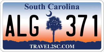 SC license plate ALG371