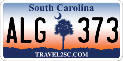 SC license plate ALG373