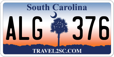 SC license plate ALG376