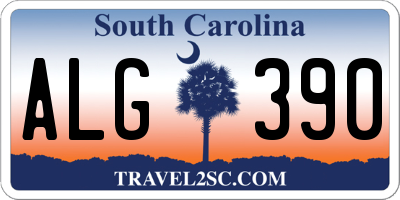 SC license plate ALG390