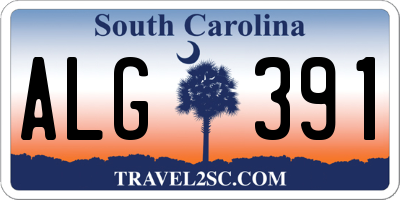 SC license plate ALG391