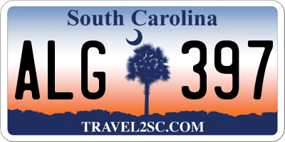 SC license plate ALG397