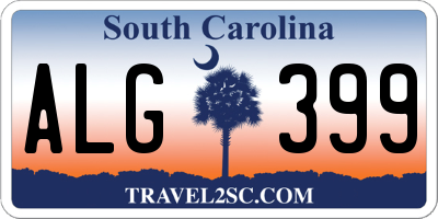 SC license plate ALG399