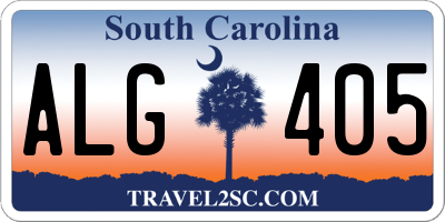 SC license plate ALG405