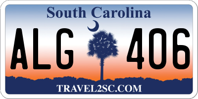 SC license plate ALG406
