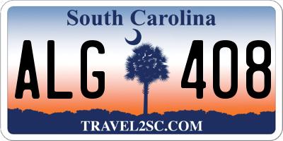 SC license plate ALG408