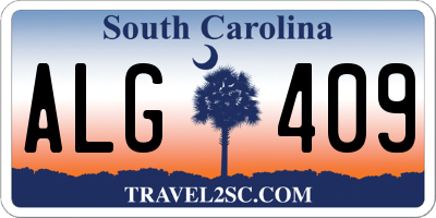 SC license plate ALG409