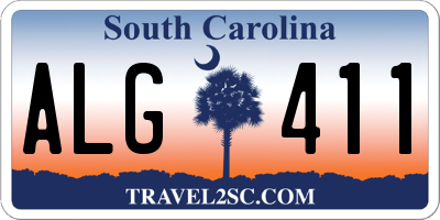 SC license plate ALG411