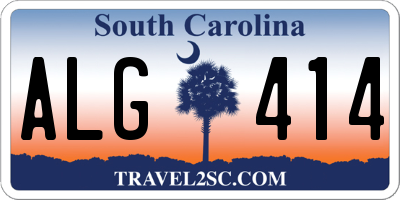 SC license plate ALG414