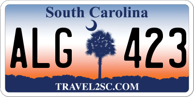 SC license plate ALG423