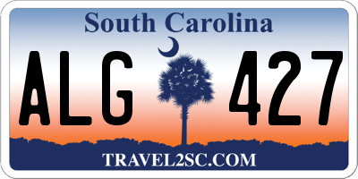 SC license plate ALG427