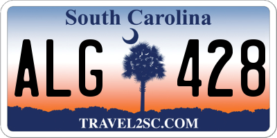 SC license plate ALG428