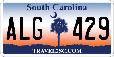 SC license plate ALG429
