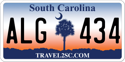 SC license plate ALG434