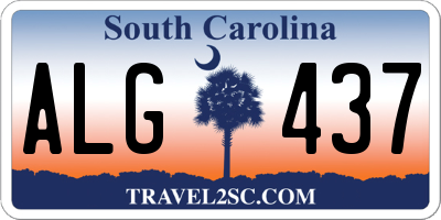 SC license plate ALG437