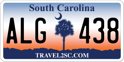 SC license plate ALG438