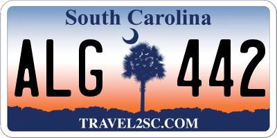 SC license plate ALG442