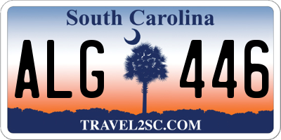 SC license plate ALG446
