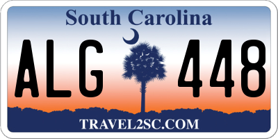 SC license plate ALG448