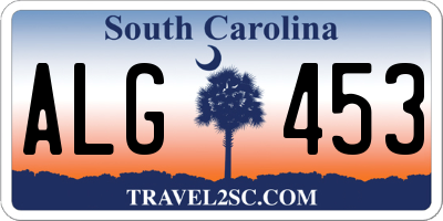 SC license plate ALG453