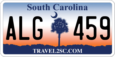 SC license plate ALG459
