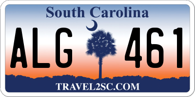 SC license plate ALG461