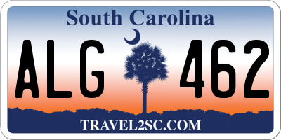 SC license plate ALG462