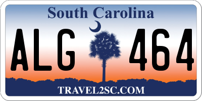 SC license plate ALG464