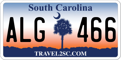 SC license plate ALG466