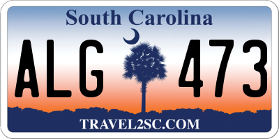 SC license plate ALG473