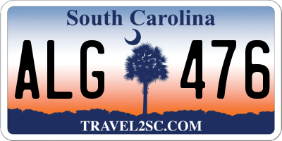 SC license plate ALG476