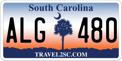 SC license plate ALG480