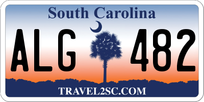 SC license plate ALG482