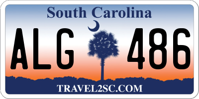 SC license plate ALG486