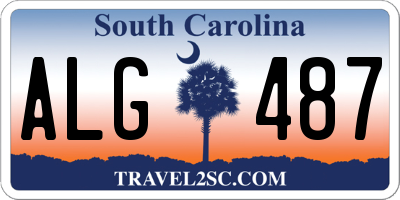 SC license plate ALG487