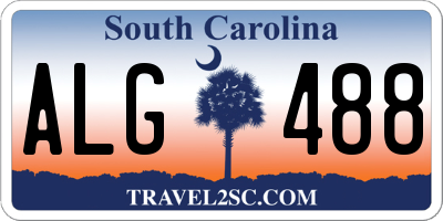 SC license plate ALG488