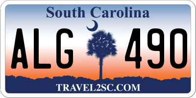 SC license plate ALG490