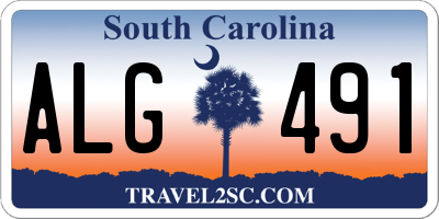 SC license plate ALG491