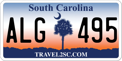 SC license plate ALG495