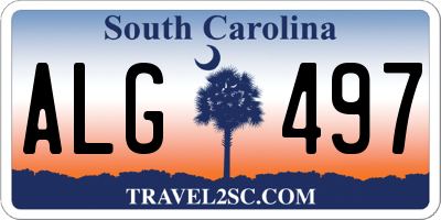 SC license plate ALG497