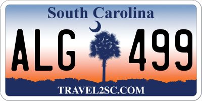 SC license plate ALG499