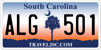 SC license plate ALG501