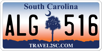 SC license plate ALG516