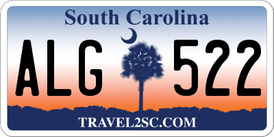 SC license plate ALG522