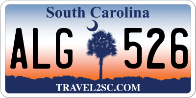 SC license plate ALG526