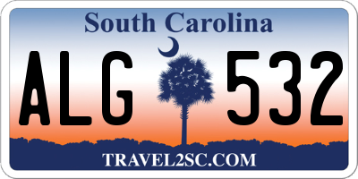 SC license plate ALG532