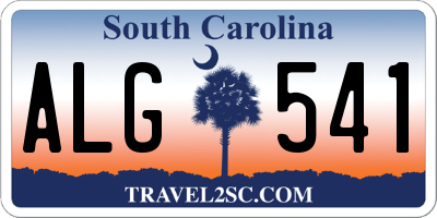 SC license plate ALG541